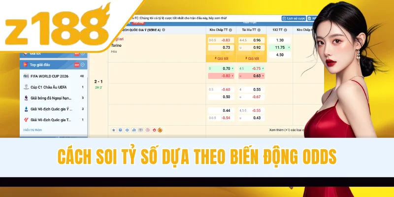 Cách soi tỷ số dựa theo biến động odds